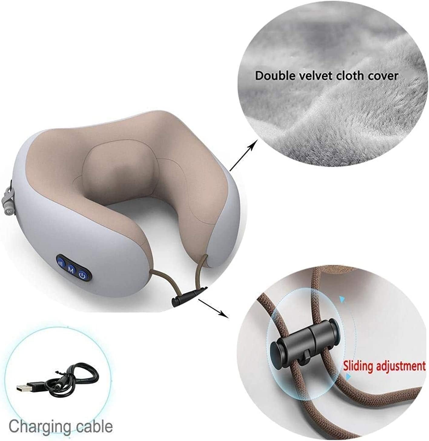 Rechargeable Neck Massager Pillow – Deep Tissue Heat Therapy for Neck & Shoulder Pain Relief
